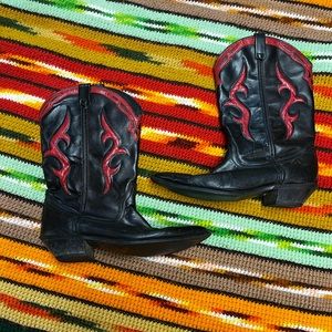 Vintage cowboy boots! Real leather!